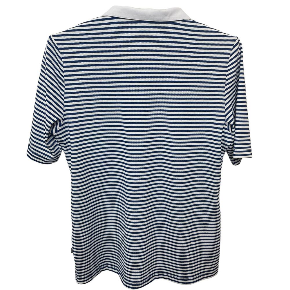 BYU Cutter & Buck Navy Striped Virtue Eco Pique Top Women’s 1/4 Zip Petite Small - Picture 5 of 10